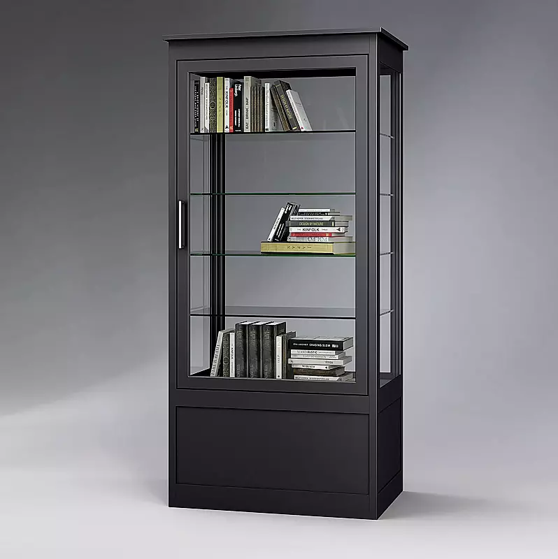 Öffentlicher Bücherschrank EMBRUN, Breite 900 mm, mit einteiliger Drehflügeltür, vorn öffnend, in RAL 7016 anthrazitgrau