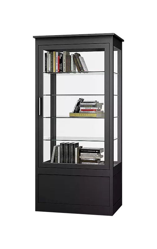 Öffentlicher Bücherschrank EMBRUN, Breite 900 mm, mit einteiliger Drehflügeltür, vorn öffnend, in RAL 7016 anthrazitgrau