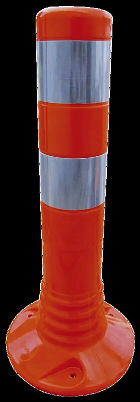 Leitpfosten AGIL in rot mit weißen Reflexstreifen, Höhe 450 mm
