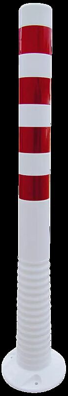 Leitpfosten AGIL, weiß / rot, Höhe 1000 mm