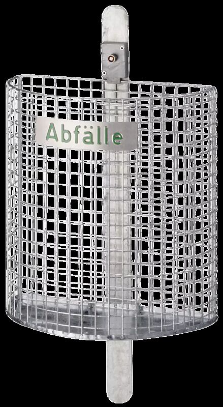 Abfallkorb WALES, zur Wandbefestigung, feuerverzinkt