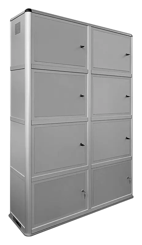 E-Bike-Ladestellenschrank AMARO, 6 große Ladefächer, Münzpfandschließung