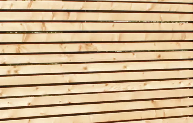 Wandelement, mit Holzbelattung Lärche, waagerecht