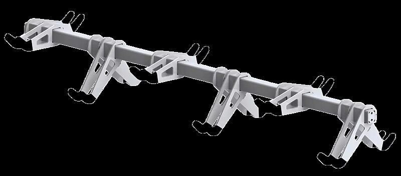 Design-Lenkerhaltesystem UNIT Querholm mit 12 Hängeparkern