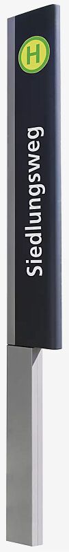 Haltestellen-Informationssystem PURE Modell 2, zum Aufdübeln bei -200 mm