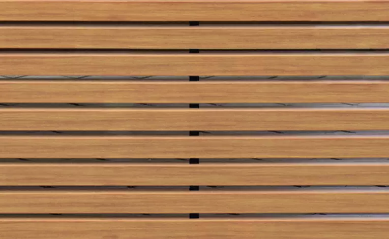 Seitenwand mit Aluminium-Profil, waagerecht