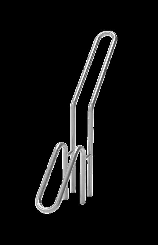 Fahrradständer HERVEY einseitig, tief, zum Einbetonieren, 1 Stellplatz