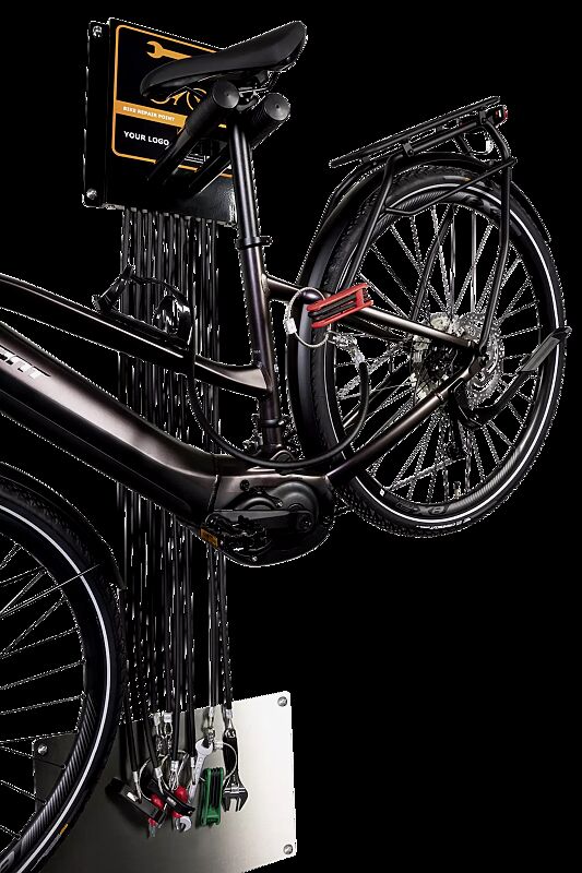 Servicestation ASSIST LIGHT, thermoplastbeschichtet in RAL 9005 tiefschwarz