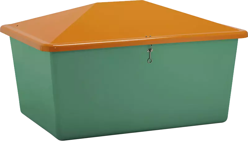 Streugutbehälter STREW ohne Entnahmeöffnung, 1500 Liter, Korpus in grün