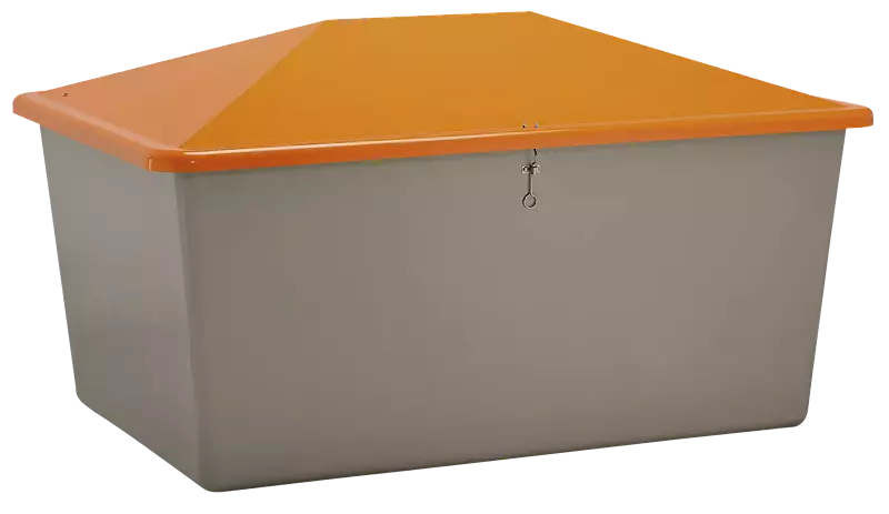 Streugutbehälter STREW ohne Entnahmeöffnung, 2200 Liter, Korpus in grau