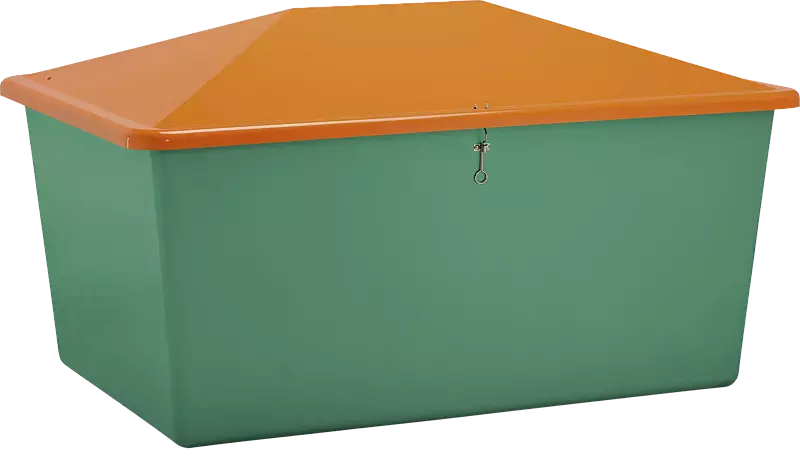 Streugutbehälter STREW ohne Entnahmeöffnung, 2200 Liter, Korpus in grün