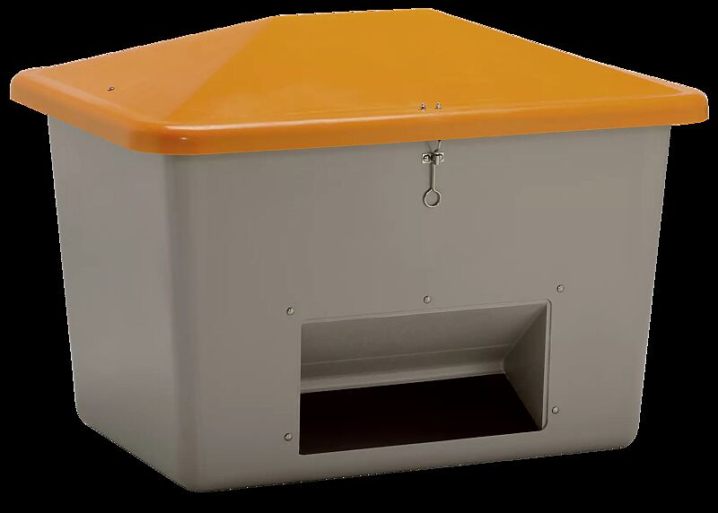 Streugutbehälter STREW mit Entnahmeöffnung, 700 Liter, Korpus in grau