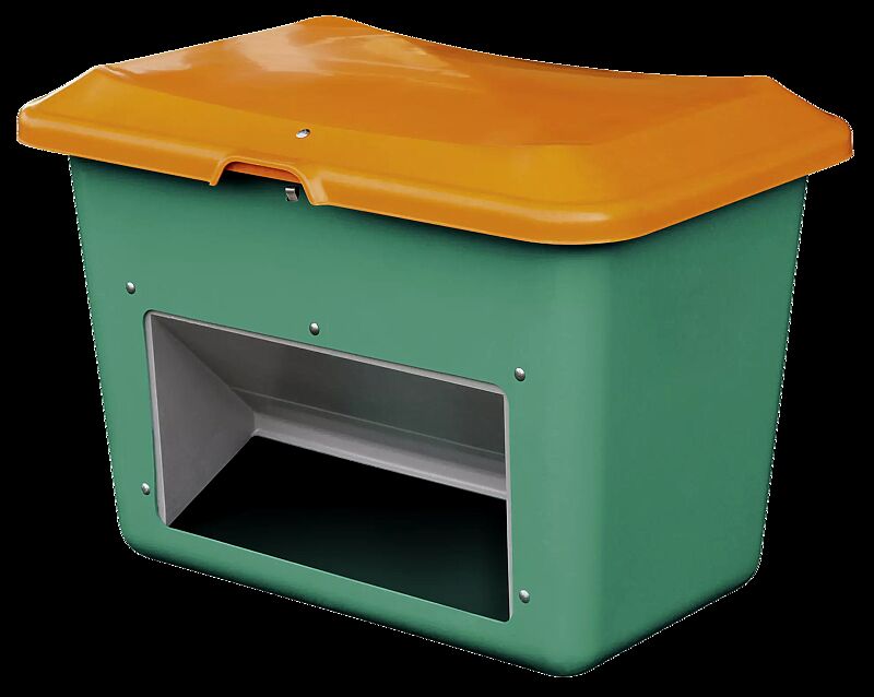 Streugutbehälter STREW mit Entnahmeöffnung, 200 Liter, Korpus in grün