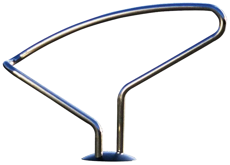 Anlehnbügel AUSTIN, langer Bügel, Edelstahl