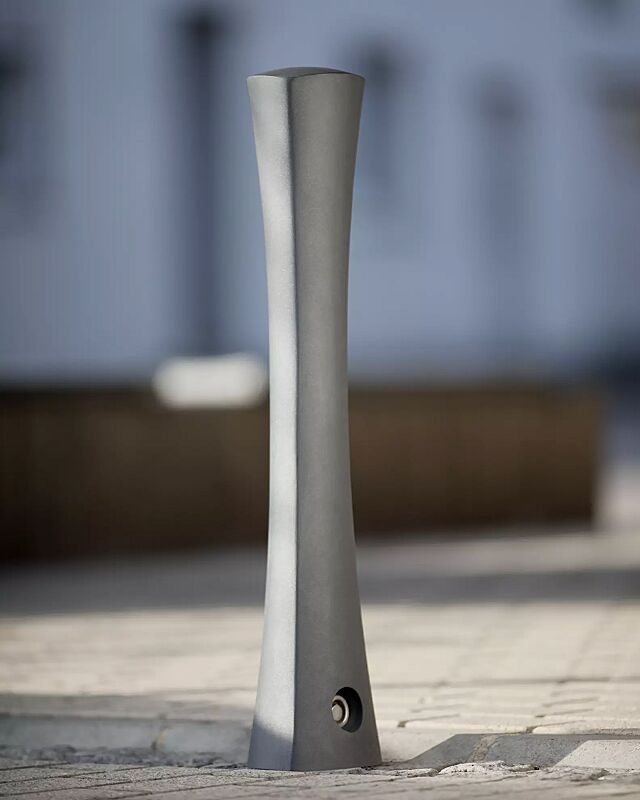 Poller AMORA (3p-Technologie), Verriegelung mittels Sechskantschraube, in DB 703 eisenglimmer