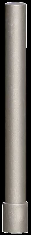 Poller TARANIS ohne Rillen, rund, in RAL 9006 weißaluminium