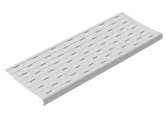  Sitzfläche für Sitzbank VASTO gerade, in RAL 9006 weißaluminium