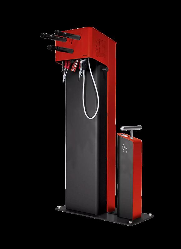 Servicestation CARY, Gehäuse in RAL 2002 blutorange