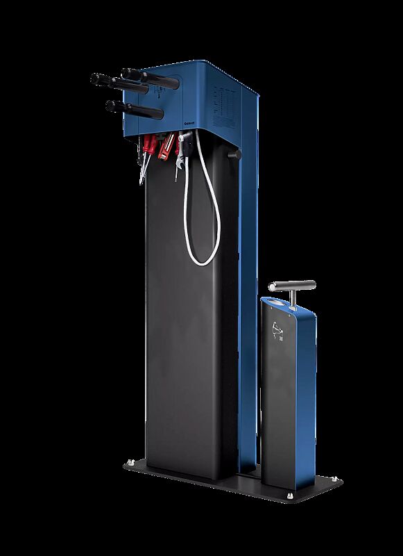 Servicestation CARY, Gehäuse in RAL 5010 enzianblau