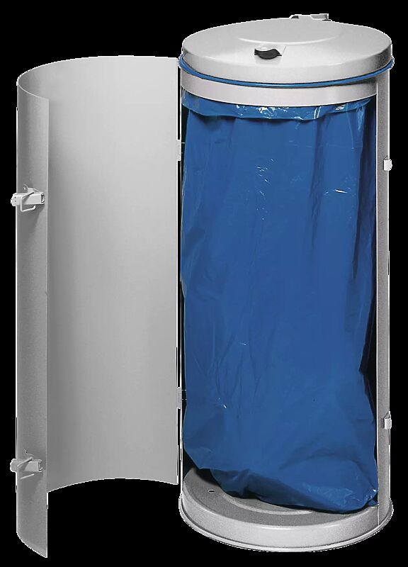 Abfallbehälter SOMERSET, zum freien Aufstellen, in RAL 7035 lichtgrau