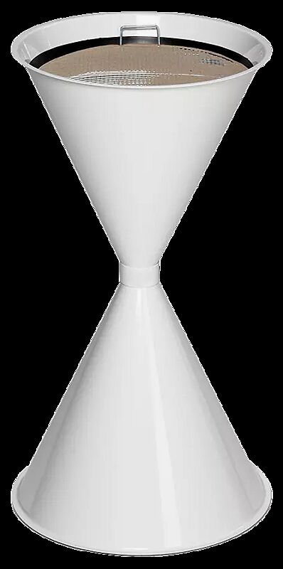 Standascher ROYAL aus Stahl, zum freien Aufstellen, ohne Schutzdach, in RAL 9016 verkehrsweiß