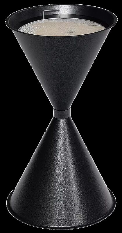 Standascher ROYAL aus Stahl, zum freien Aufstellen, ohne Schutzdach, in antik-silber