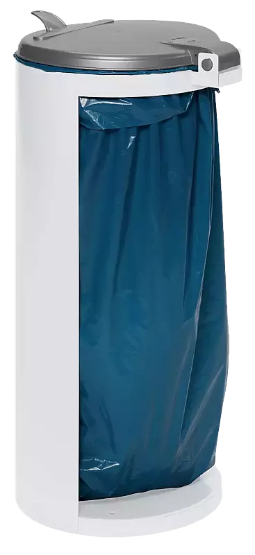 Abfallbehälter CLIFTON, in RAL 9016 verkehrsweiß