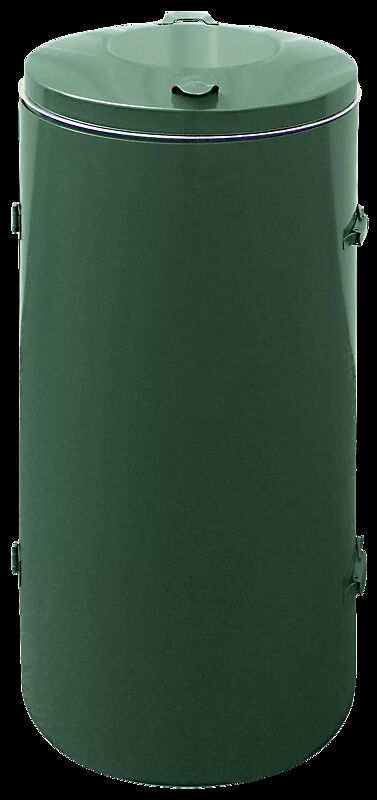 Abfallbehälter SOMERSET, zum freien Aufstellen, in  RAL 6005 moosgrün