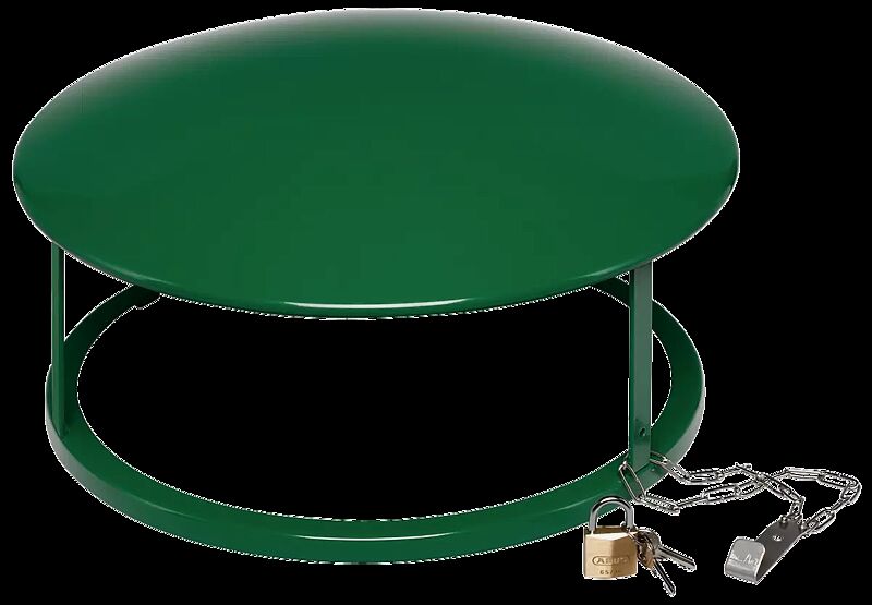 Schutzdach, pulverbeschichtet, inkl. Vorhängeschloss und Kette