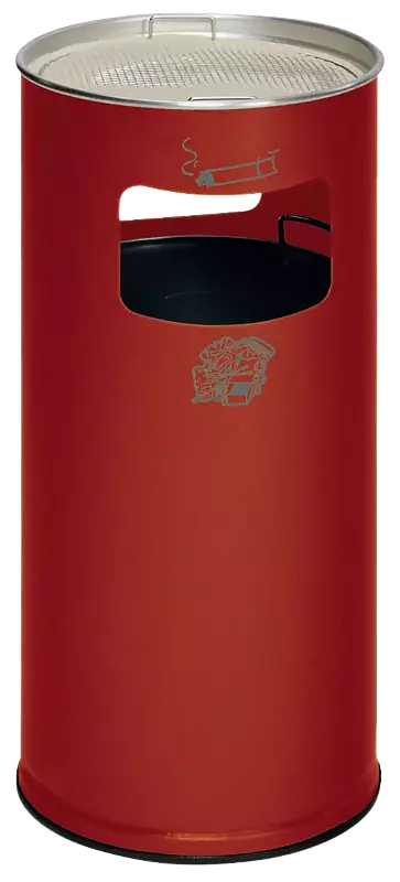 Abfallbehälter MANSFIELD  aus Stahl, Aschereinsatz aus Aluminium