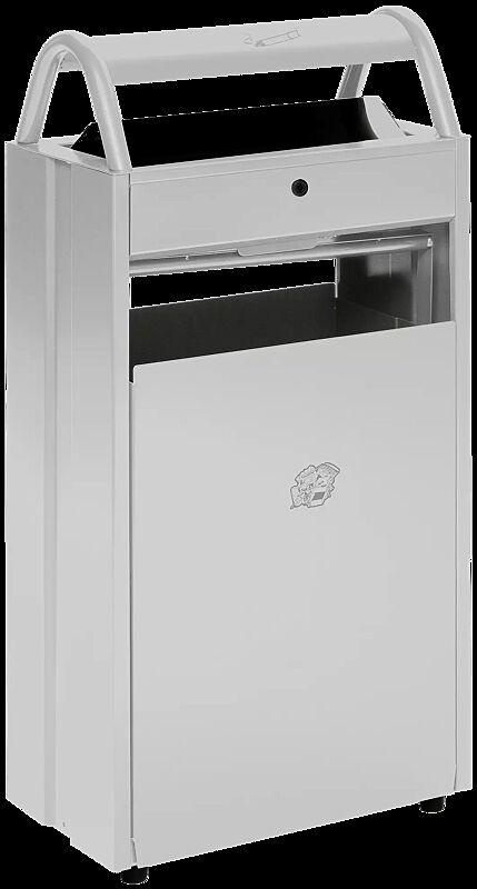 Abfallbehälter GODOY  aus Stahl, in silber