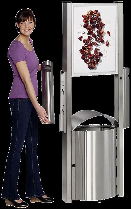 Abfallbehälter CALEDON aus Edelstahl