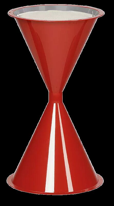 Standascher ROYAL aus Kunststoff, zum freien Aufstellen, ohne Schutzdach, in verkehrsrot ähnlich RAL 3020