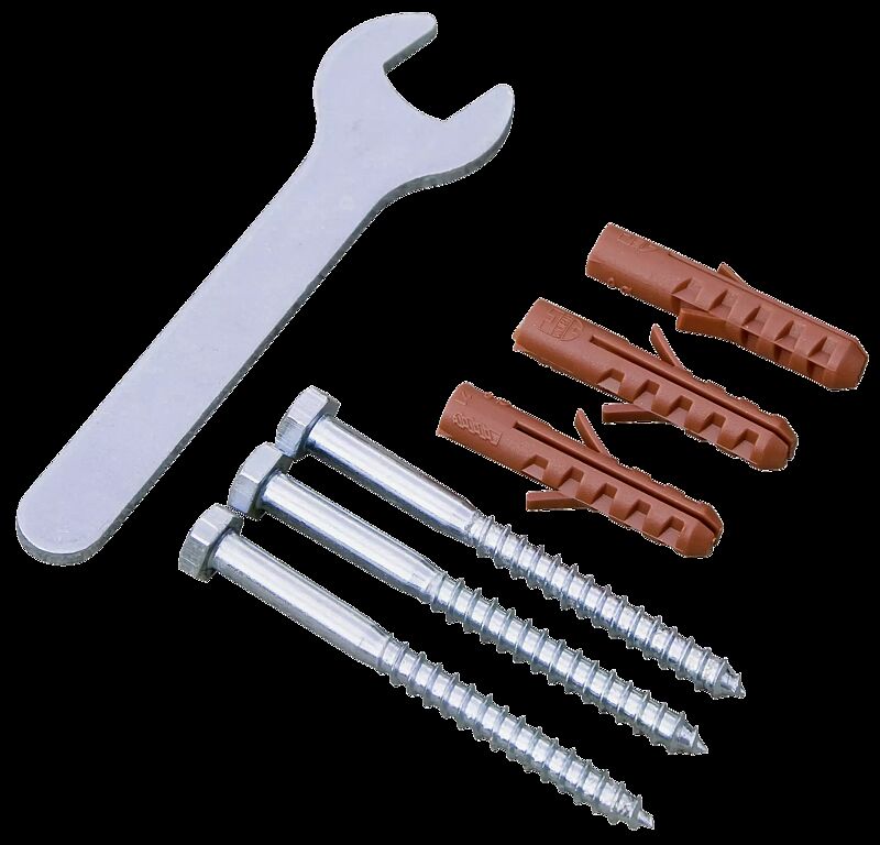 Bodenbefestigungsmaterial liegt bei Lieferung der Bodenronde bei