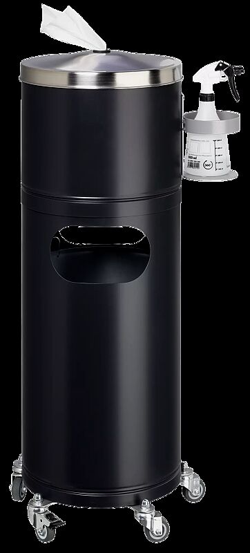 Desinfektionsstation PROTECTDES aus Stahl, in schwarzgrau ähnlich RAL 7021