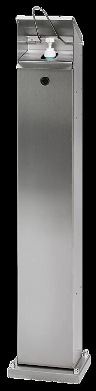 Handdesinfektionsspender NEATDES ohne Behälter, zum Aufdübeln, aus Edelstahl