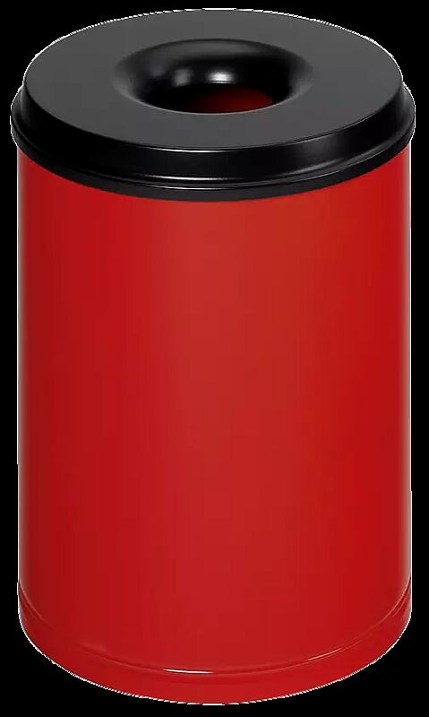 Abfallbehälter CARLTON aus Stahl, selbstlöschend