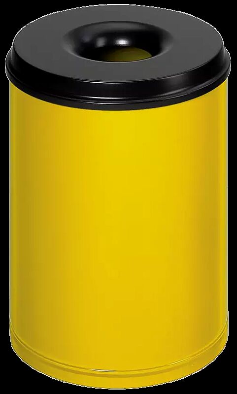 Abfallbehälter CARLTON, 50 Liter, in RAL 1023 verkehrsgelb