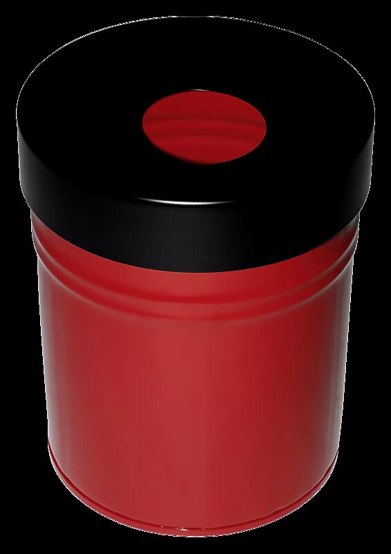 Abfallbehälter FIRE EX, zum freien Aufstellen, 24 Liter, in verkehrsrot ähnlich RAL 3020