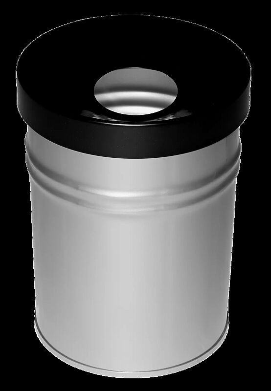 Abfallbehälter FIRE EX, zum freien Aufstellen, 24 Liter, in RAL 7035 lichtgrau