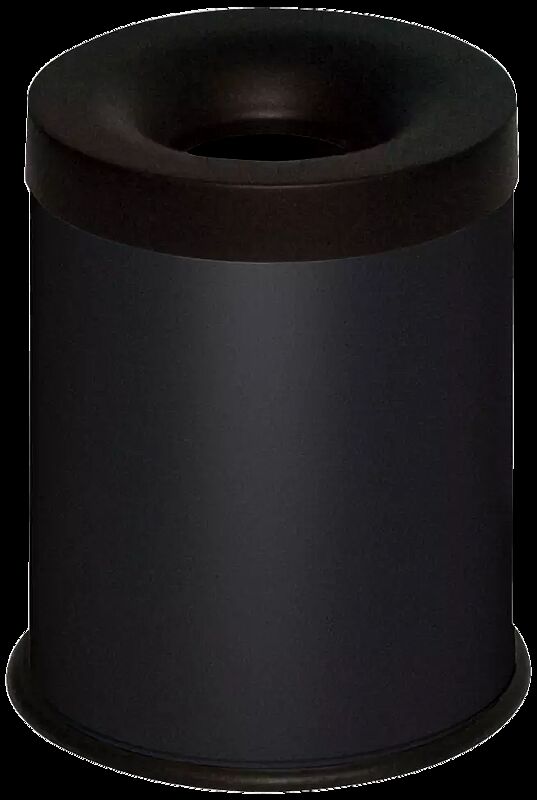 Abfallbehälter FIREMAN aus Stahl, selbstlöschend