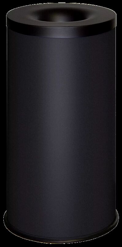 Abfallbehälter FIREMAN aus Stahl, selbstlöschend