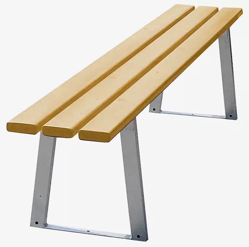 Sitzbank TURIN ohne Rückenlehne, mit Fichtenholzbelattung