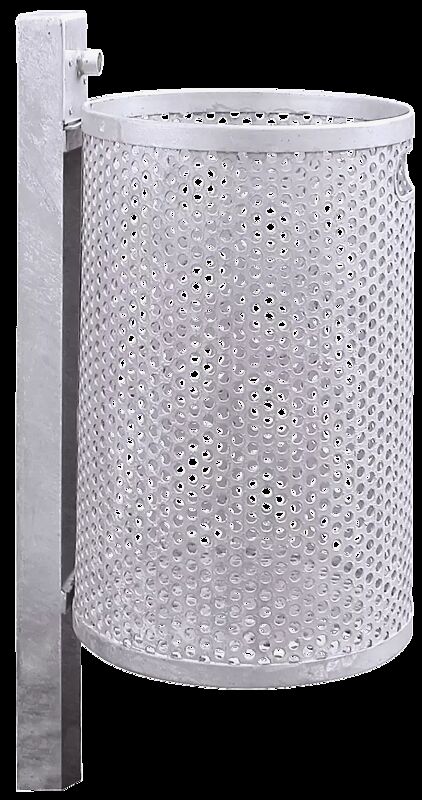 Abfallbehälter KINGSTON, Lochblech, ohne Schutzdach, feuerverzinkt