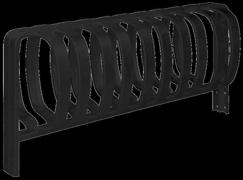 Fahrradständer TOUR doppelseitig, zur Bodenbefestigung, in RAL 7021 schwarzgrau
