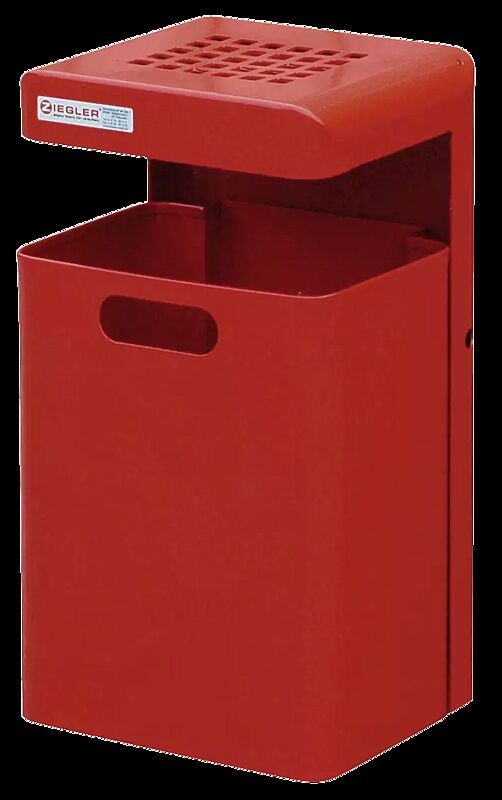 Abfallbehälter HALIFAX aus Stahl, pulverbeschichtet