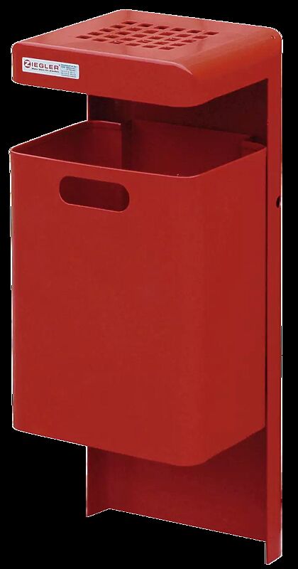 Abfallbehälter HALIFAX aus Stahl, pulverbeschichtet