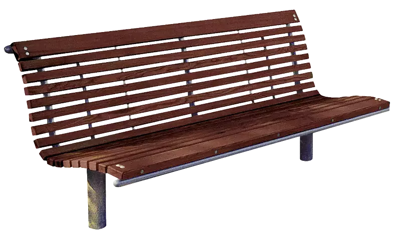 Sitzbank MERANO mit Kambalaholzbelattung, 3-Sitzer