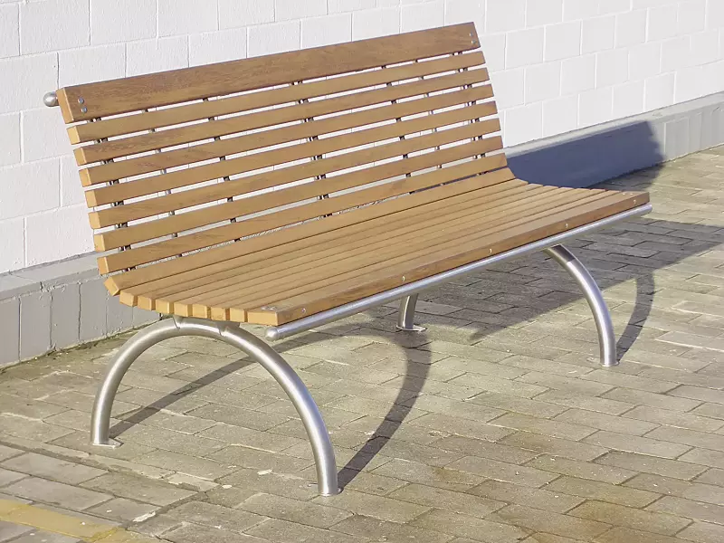 Sitzbank SELVA, mit Hartholzbelattung