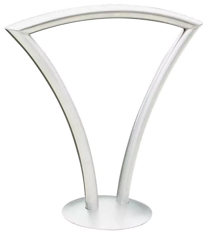 Anlehnbügel CANBERRA zum Aufdübeln, mit gewölbter Bodenabdeckplatte